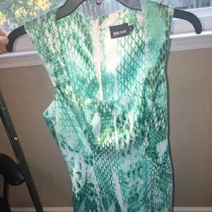 A stunning green print dress by Just Cavalli